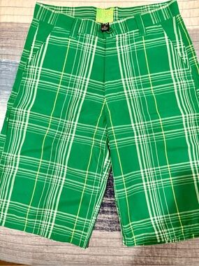 Green Plaid Men’s Royal blue Shorts